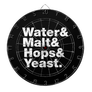 Jeu De Fléchettes Bière = Eau & Malt & Hops & Yeast.