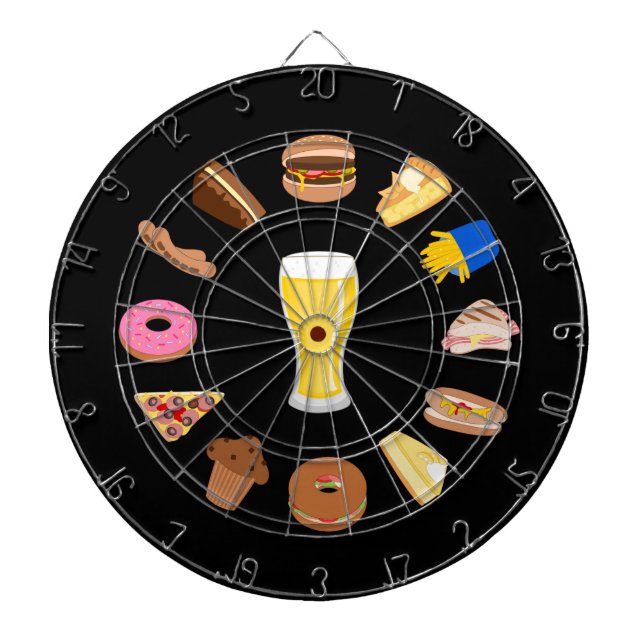 Jeu De Fléchettes Bière et collations - Mancave Aliments graphiques  (Devant)