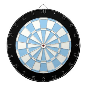 Jeu De Fléchettes Bleu Pâle Noir Et Blanc