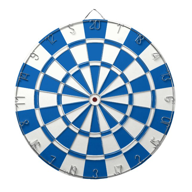 Jeu De Fléchettes Bleu Profond Et Blanc (Devant)