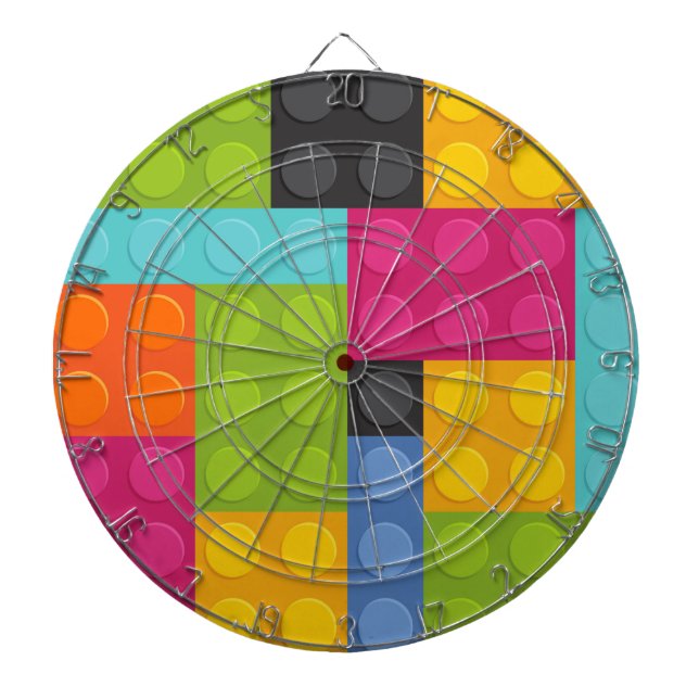 Jeu De Fléchettes blocs de construction rose (Devant)