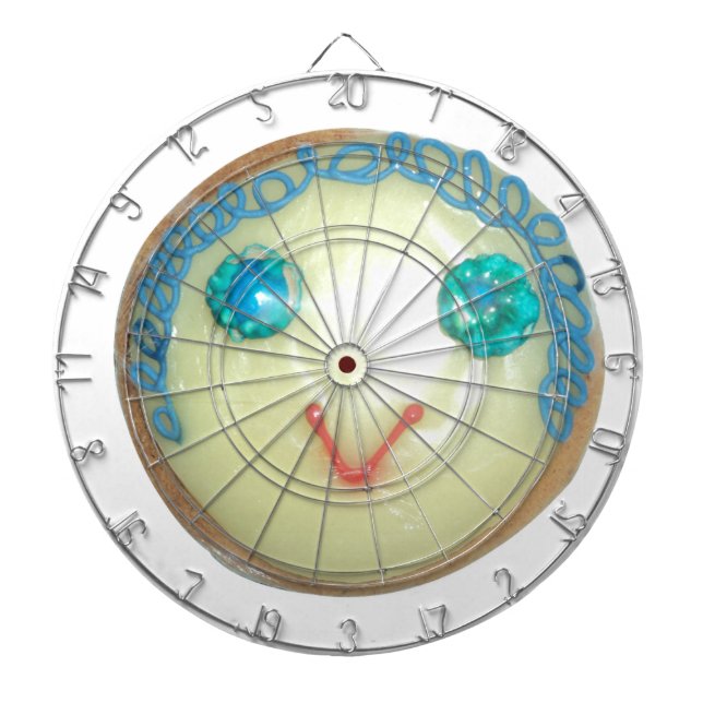 Jeu De Fléchettes Blue Hair Emoji Art Imprimer/Graphique (Devant)