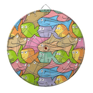 Jeu De Fléchettes Caricature sur les poissons