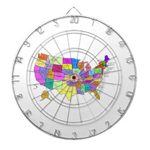 Jeu De Fléchettes Carte des Etats-Unis