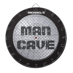 Jeu De Fléchettes Carte Diamondplate personnalisée Look Homme Cave 