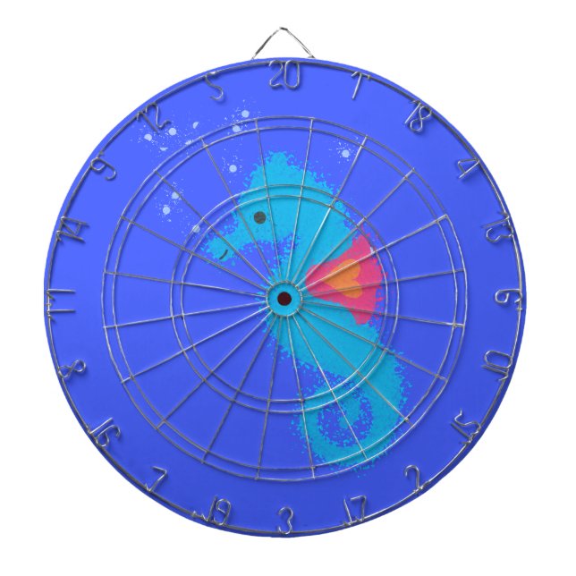 Jeu De Fléchettes Carton bleu Seahorse (Devant)