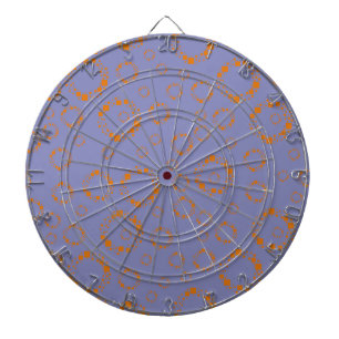 Jeu De Fléchettes cercle pourpre orange girly carré motif vertige