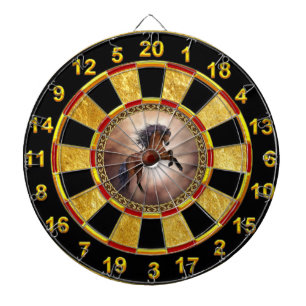 Jeu De Fléchettes Cheval brun frison s'élevant avec les nuages