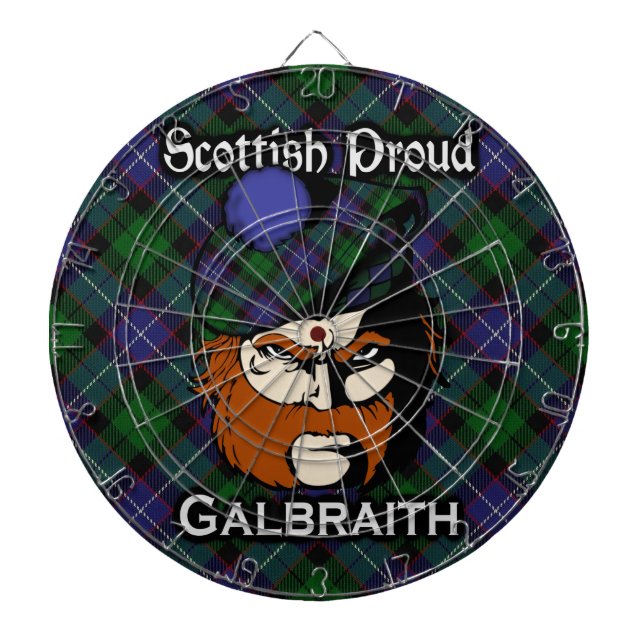 Jeu De Fléchettes Clan écossais Galbraith Tartan Dartboard (Devant)