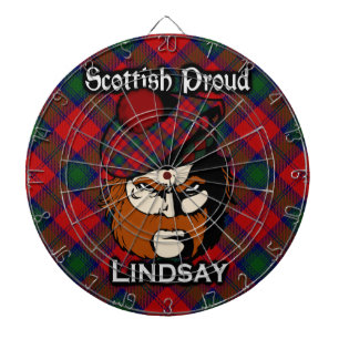 Jeu De Fléchettes Clan écossais Lindsay Tartan Darboard