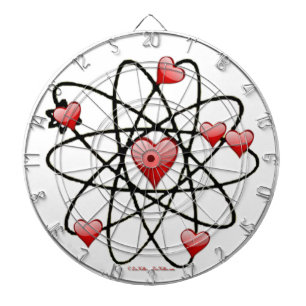 Jeu De Fléchettes Coeurs rouges de Saint Valentin atomique