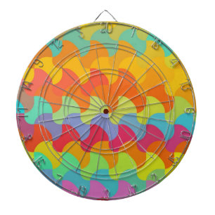 Jeu De Fléchettes Couleur rétro art motif transparent 3
