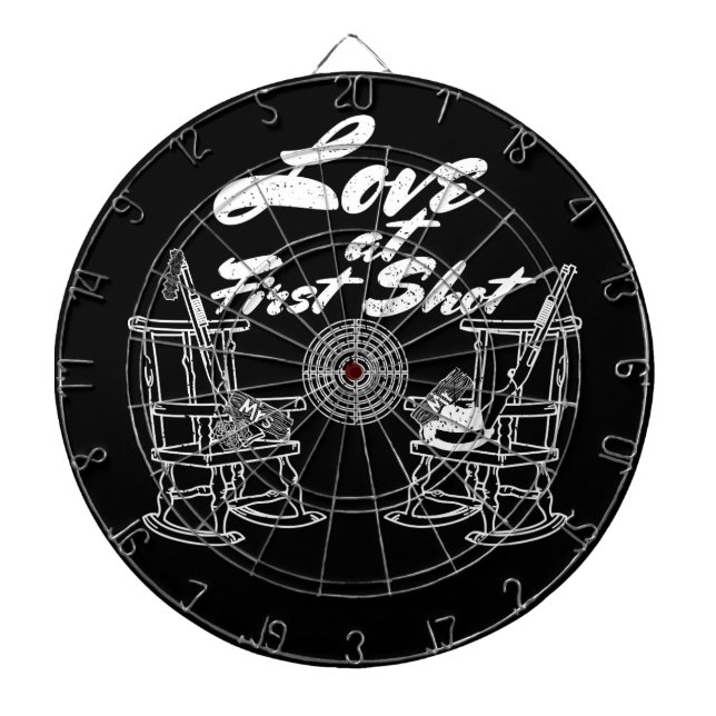 Jeu De Fléchettes Couples rustiques de chasse de noce de grange de (Devant)