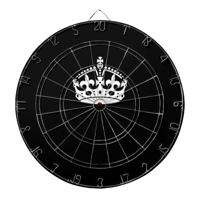 Jeu De Fléchettes Couronne de calme Iconique sur noir (Devant)