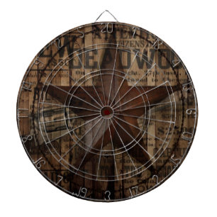 Jeu De Fléchettes cowboy sauvage primitif d'étoile de Texas de pays