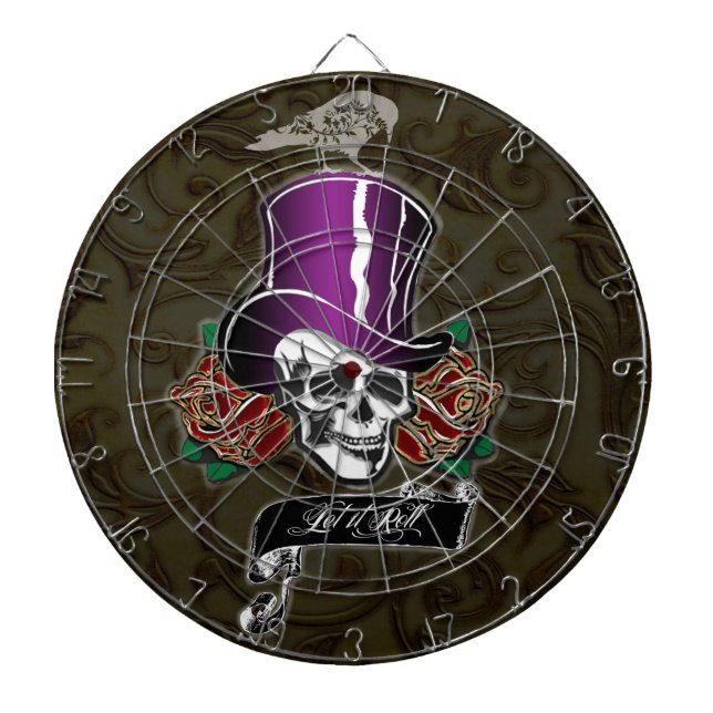 Jeu De Fléchettes Crâne et Raven de casquette supérieur (Devant)