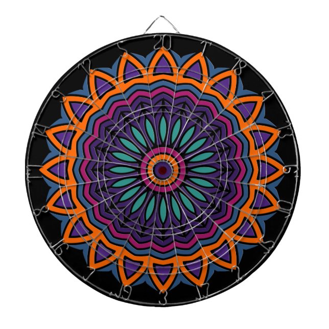 Jeu De Fléchettes DART Mandala - Fleur (Devant)