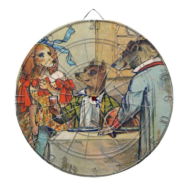Jeu De Fléchettes Dîner de chien victorien Dress Doggy (Devant)
