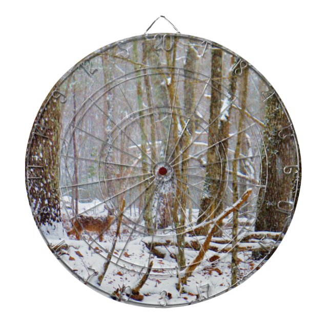 Jeu De Fléchettes Doe dans la neige, Deer dans le lac Arrowhead (Devant)