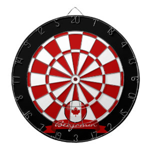 Jeu De Fléchettes Drapeau canadien rond brillant