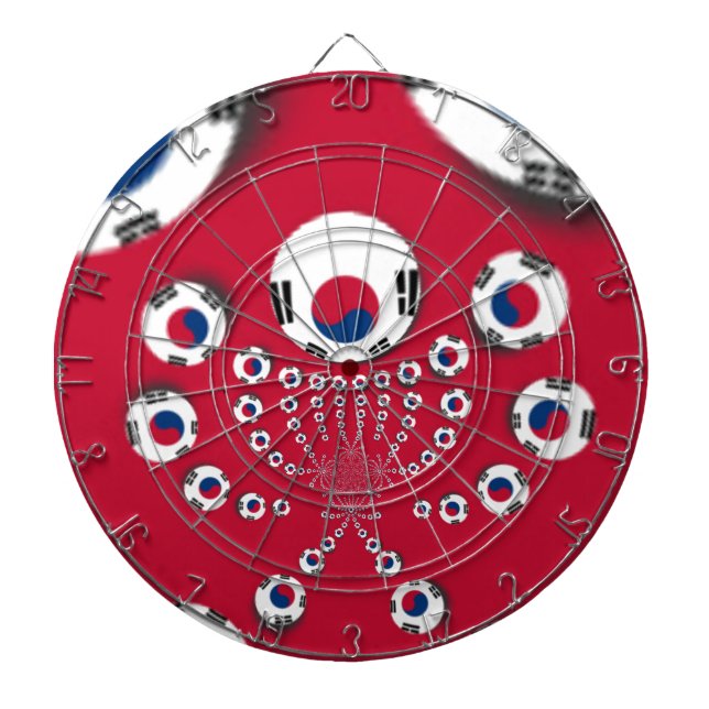Jeu De Fléchettes Drapeau Corée du Sud Kaleidoscope (Devant)