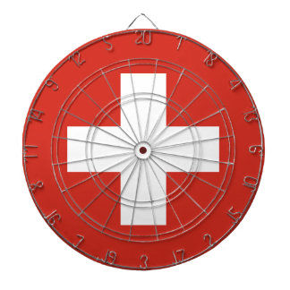 Jeu De Fléchettes Drapeau de la Suisse Cage métallique Dartboard