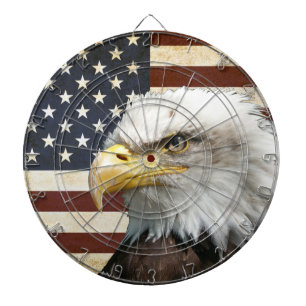 Jeu De Fléchettes Drapeau des USA Etats-Unis de cru avec l'Américai
