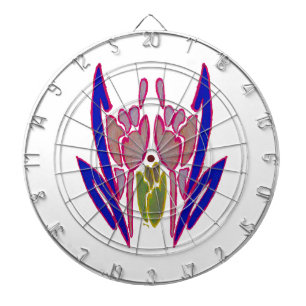 Jeu De Fléchettes Elégante aquarelle Rose Imprimer