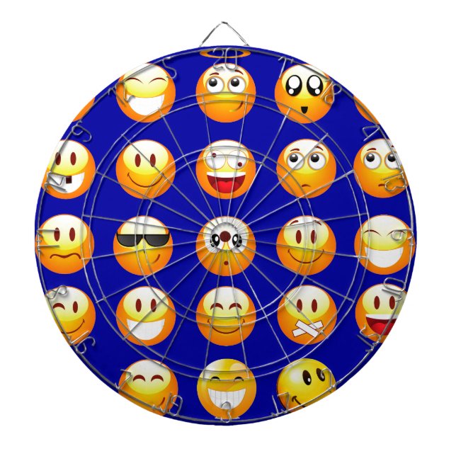Jeu De Fléchettes emojis bleu foncé (Devant)