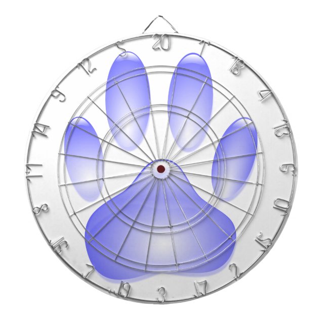 Jeu De Fléchettes Empreinte de patte de chien de verre (Devant)