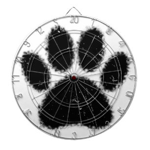 Jeu De Fléchettes Empreinte de patte De Chien Rough Et Distressed