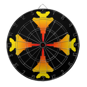 Jeu De Fléchettes Fighter Jets Metal Cage Black Dartboard