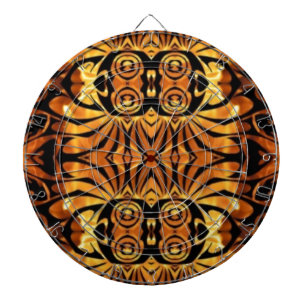 Jeu De Fléchettes flammes orange totem autochtone pôle tribal motif