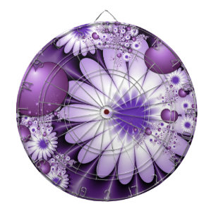 Jeu De Fléchettes Fleurs et cœurs abstraits de l'amour fractal