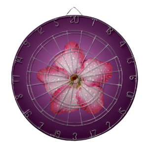 Jeu De Fléchettes Flore rose Adenium Violet rayé