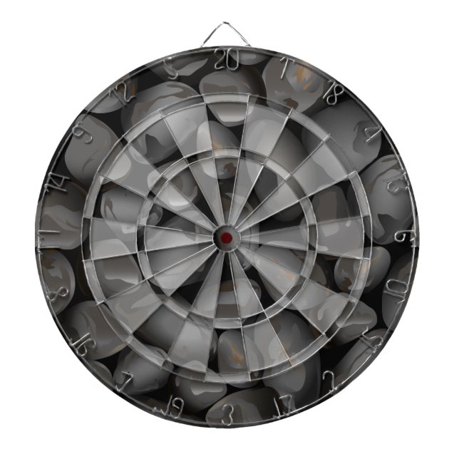 Jeu De Fléchettes Galets brillants foncés (Devant)