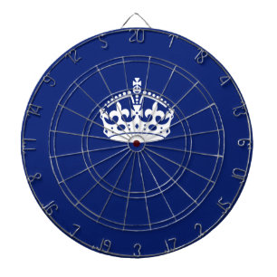 Jeu De Fléchettes Gardez la couronne calme sur la couleur bleu marin