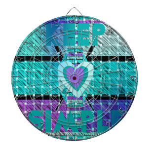 Jeu De Fléchettes Gardez-le simple : Cyan Heart & Clarity Art Motif