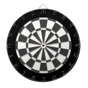 Jeu De Fléchettes Gris Charbon Noir Et Blanc