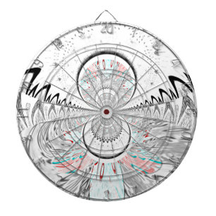 Jeu De Fléchettes Gris Kaleidoscope Art