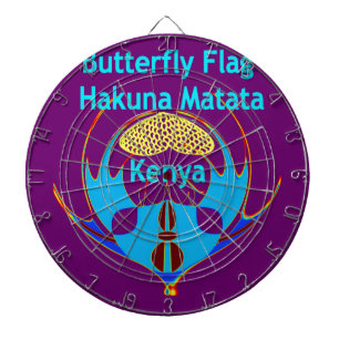 Jeu De Fléchettes "Hakuna Matata Kenya" Papillon Art Imprimer/Graphi