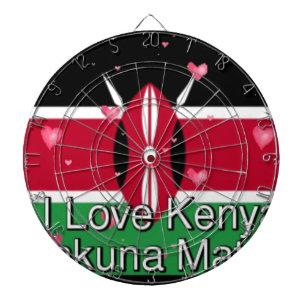 Jeu De Fléchettes I Love Kenya et "Hakuna Matata" Art Print