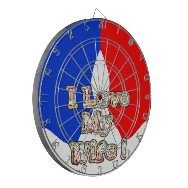 Jeu De Fléchettes "I Love My Wife" Imprimer (Devant gauche)