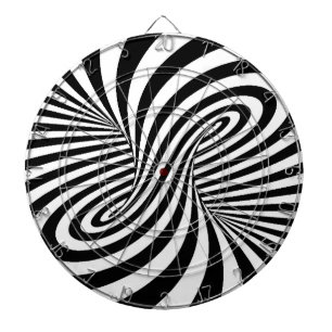 JEU DE FLÉCHETTES ILLUSION OPTIQUE MOTIF DE ZEBRA BLANC NOIR
