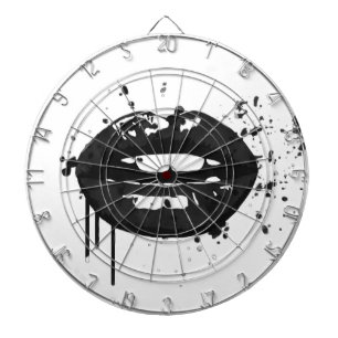 Jeu De Fléchettes Illustration des lèvres glamor de mode noir et bla