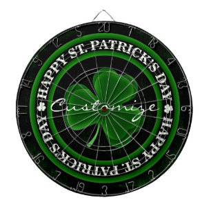 Jeu De Fléchettes le jour de St Patrick vert de shamrock