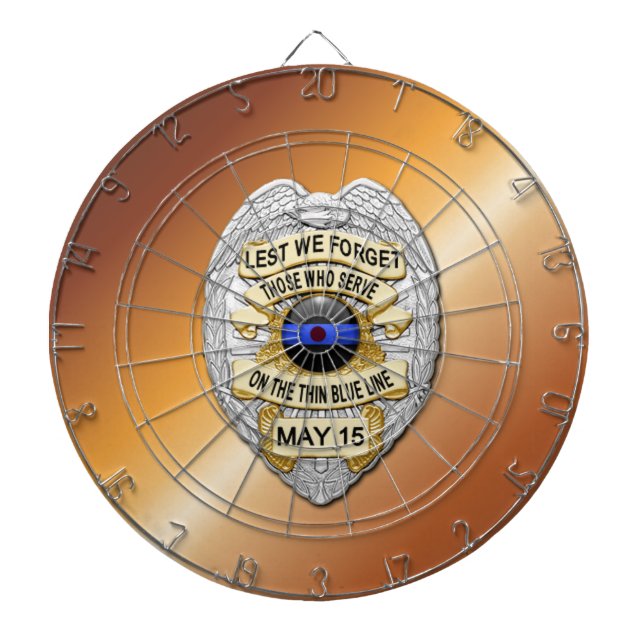 Jeu De Fléchettes Ligne bleue mince (Devant)