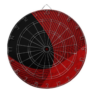 Jeu De Fléchettes Lignes modernes rouge et noir