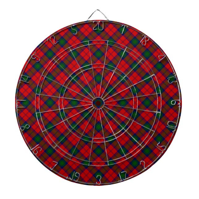 Jeu De Fléchettes Lindsay tartan rouge vert plaid (Devant)