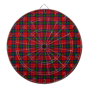 Jeu De Fléchettes Lindsay tartan rouge vert plaid